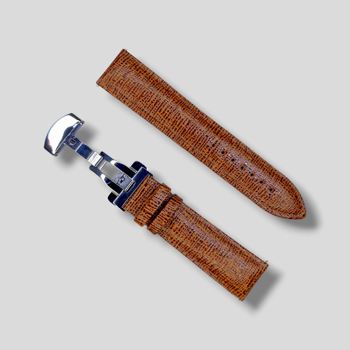 20mm CafeHide (Padded) Leather Watch Strap with Butterfly Clasp