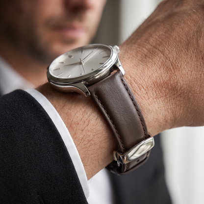 18mm | 20mm | 22mm Choco Brown Leather Watch Strap