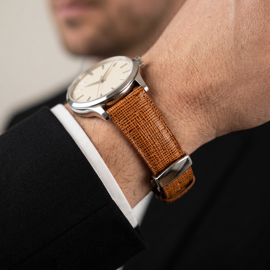 20mm CafeHide (Padded) Leather Watch Strap with Butterfly Clasp